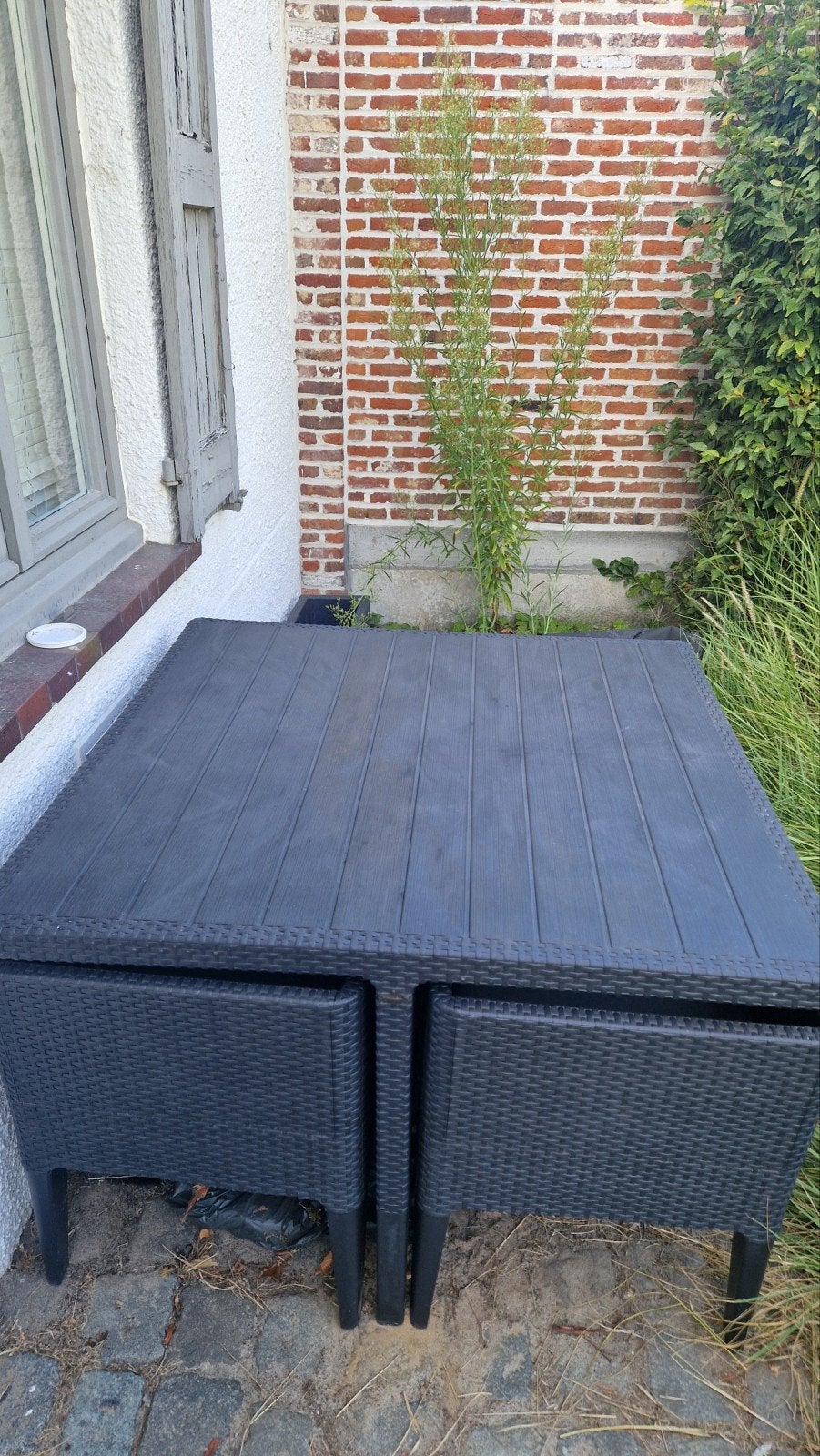 Tuinset incl 4 stoelen, Tuin en Terras, Tuinmeubel-accessoires, Ophalen, Gebruikt