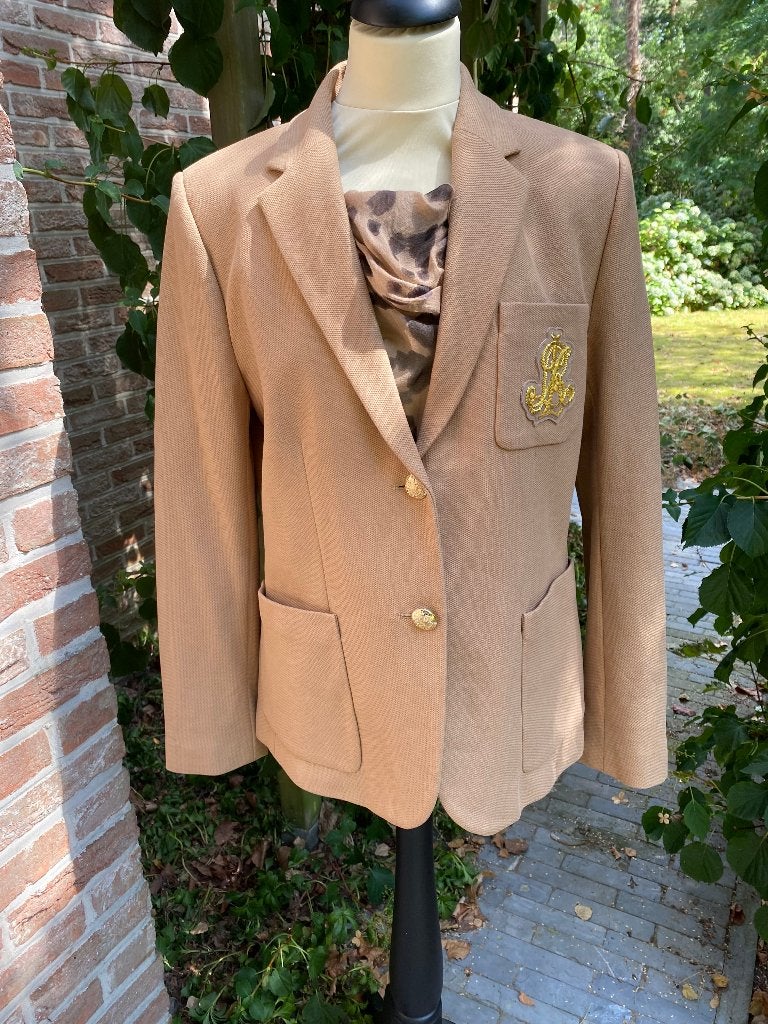 Blazer camel RALPH LAUREN pour femme - L - prix neuf 325 €, Enlèvement ou Envoi, Beige, Ralph Lauren, Manteau