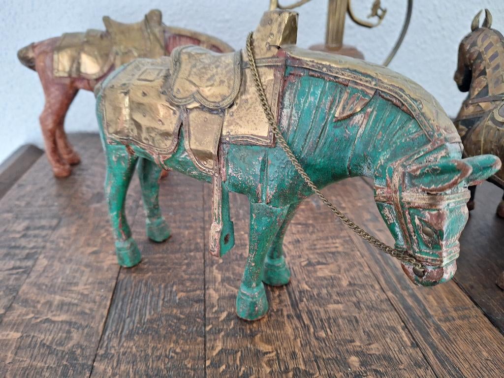 antieke houten paarden, Antiek en Kunst, Ophalen