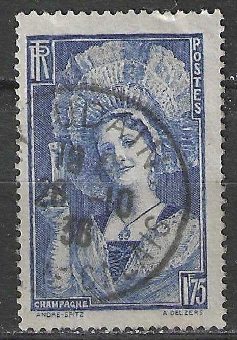 Frankrijk 1938 - Yvert 388 - La Champenoise (ST), Verzenden, Gestempeld