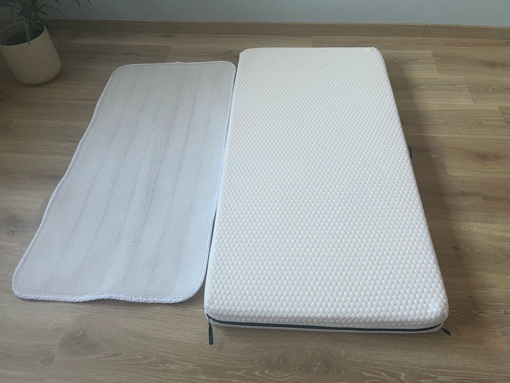 Aerosleep matras +3d beschermer. 2x aerosleep hoezen 60x120, Matelas, Moins de 70 cm, Comme neuf, Enlèvement