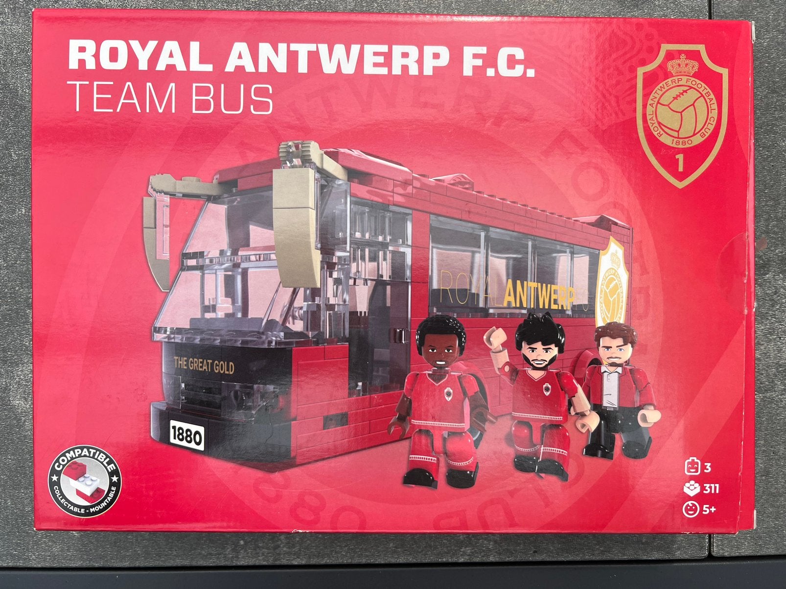 Autobus de l'équipe Lego du Royal Antwerp Football Club, Enfants & Bébés, Enlèvement ou Envoi, Comme neuf, Lego