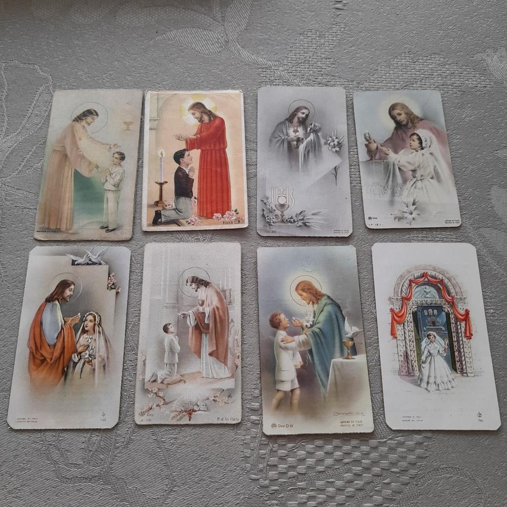 8 cartes de communion Lebbeke. (Com. 2), Enlèvement ou Envoi