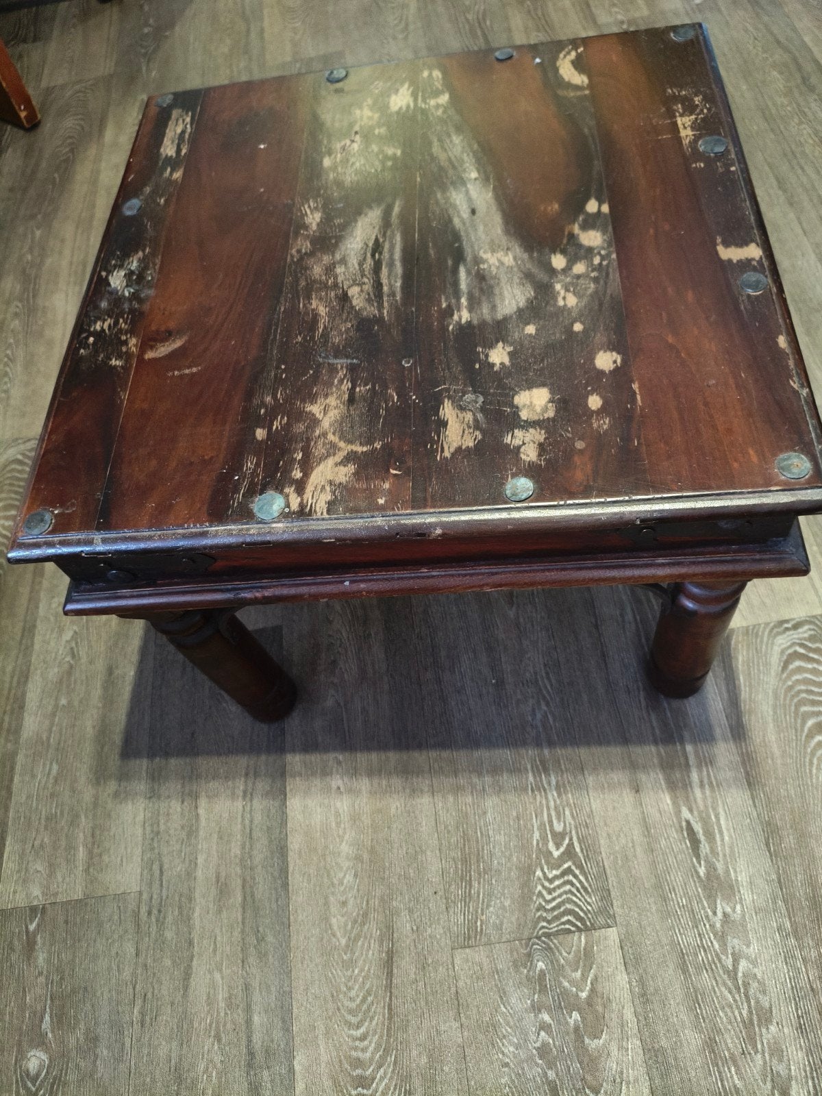 Table basse indienne en bois massif (Sheesham / Palissandre), Enlèvement ou Envoi