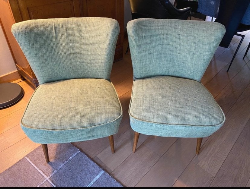 Deux sièges vintage, Moins de 75 cm, Moins de 150 cm, Vintage, Banc droit