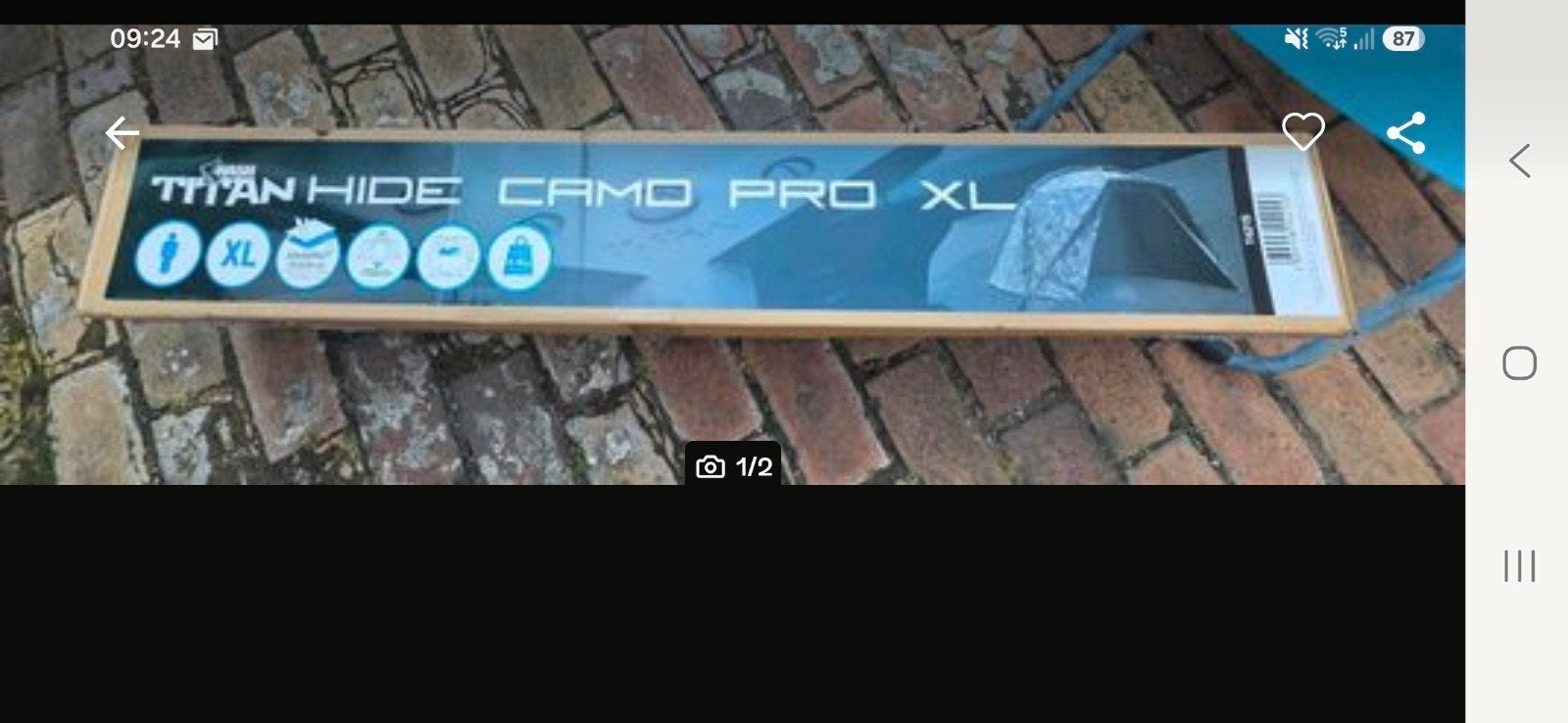 nash titan hide xl camo pro, Ophalen of Verzenden, Nieuw