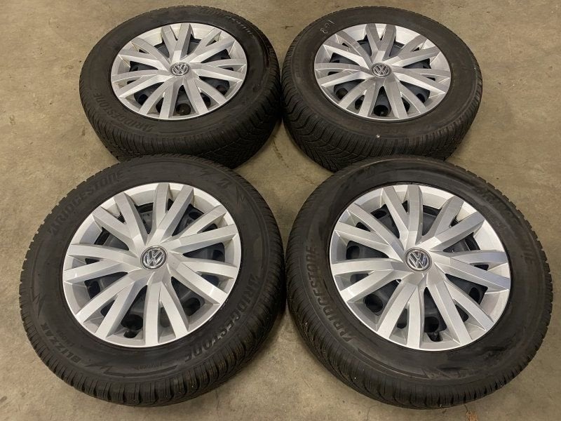 16 inch originele stalen velgen + Bridgestone winterbanden V, Pneus et Jantes, 16 pouces, -, Utilisé