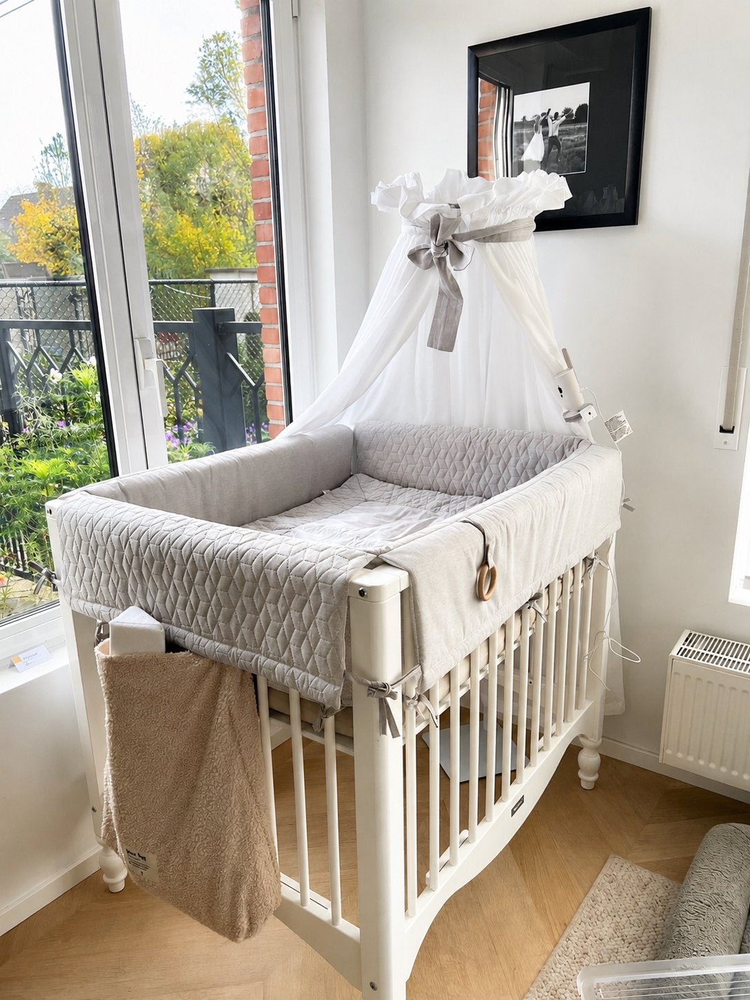 Babybox Bopita Belle + matras + hemel + bekleding, Ophalen, Zo goed als nieuw