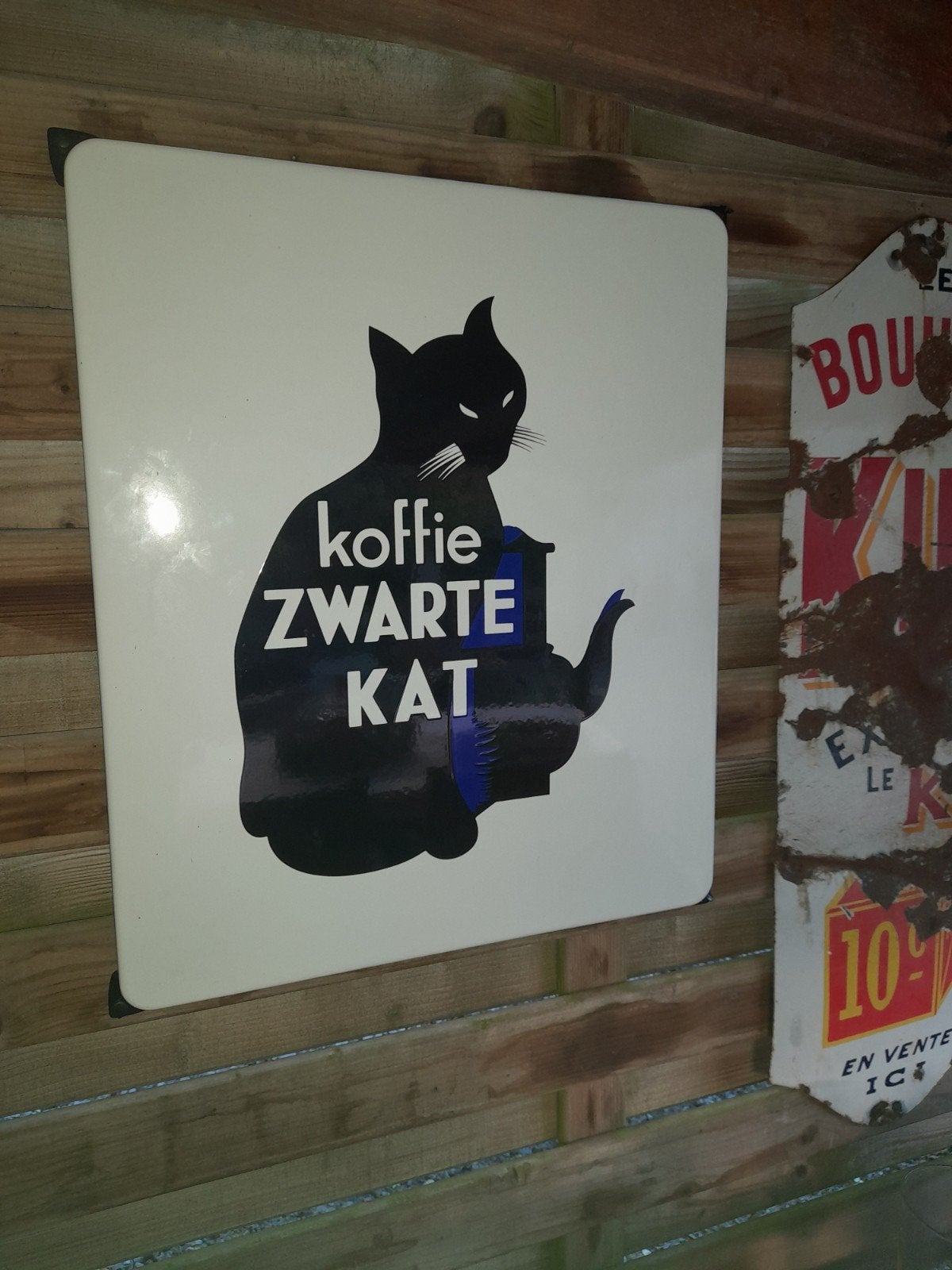 ZWARTE  KAT  Emaille, Enlèvement ou Envoi