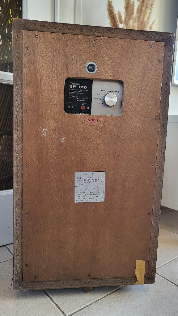 Enceintes vintage Sansui SP-100, TV, Hi-fi & Vidéo, Enlèvement, Utilisé, Enceintes stéréo, Autres marques