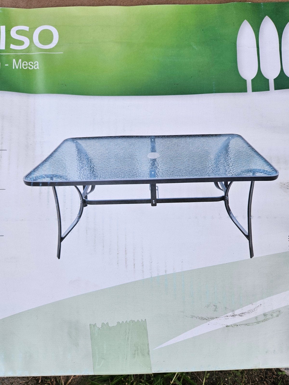 Nouvelle table de jardin avec feuilles de verre | Nieuwe in, Jardin & Terrasse, Enlèvement