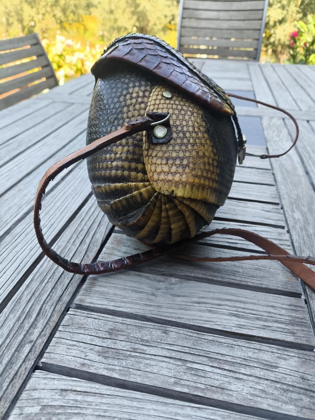 vintage handtas, andes-gordeldierhuid, Handtassen en Accessoires, Tassen | Damestassen, Ophalen of Verzenden, Zo goed als nieuw