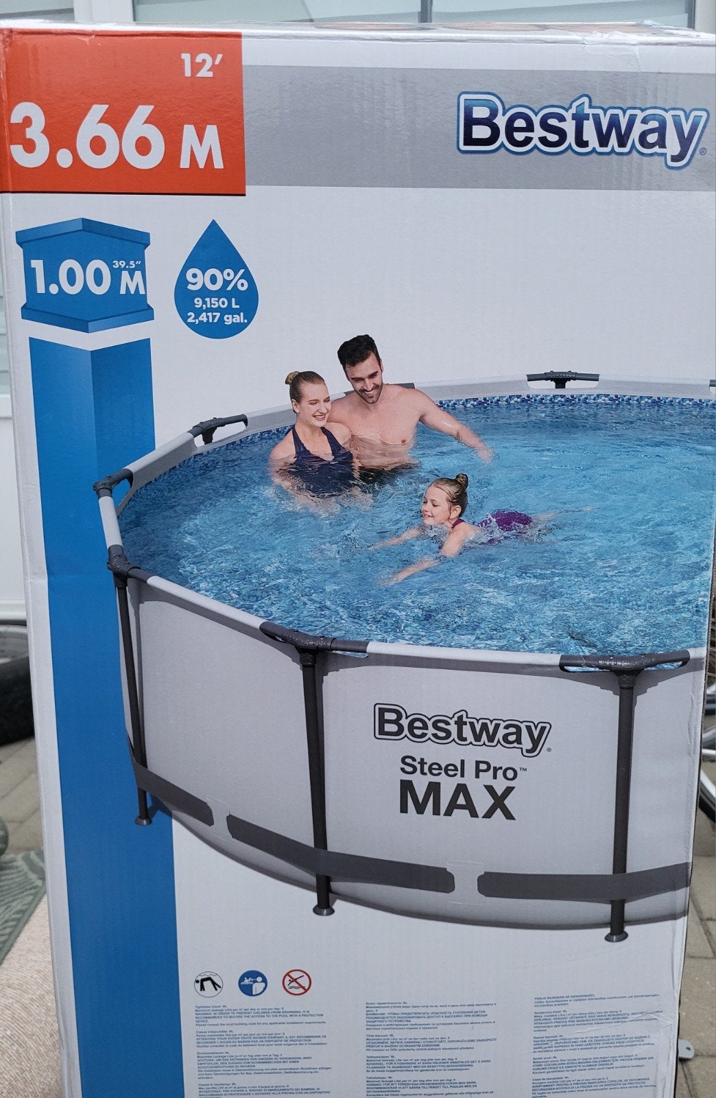 ZWEMBAD BESTWAY STEEL PRO MAX 1M / 3.66, Enlèvement