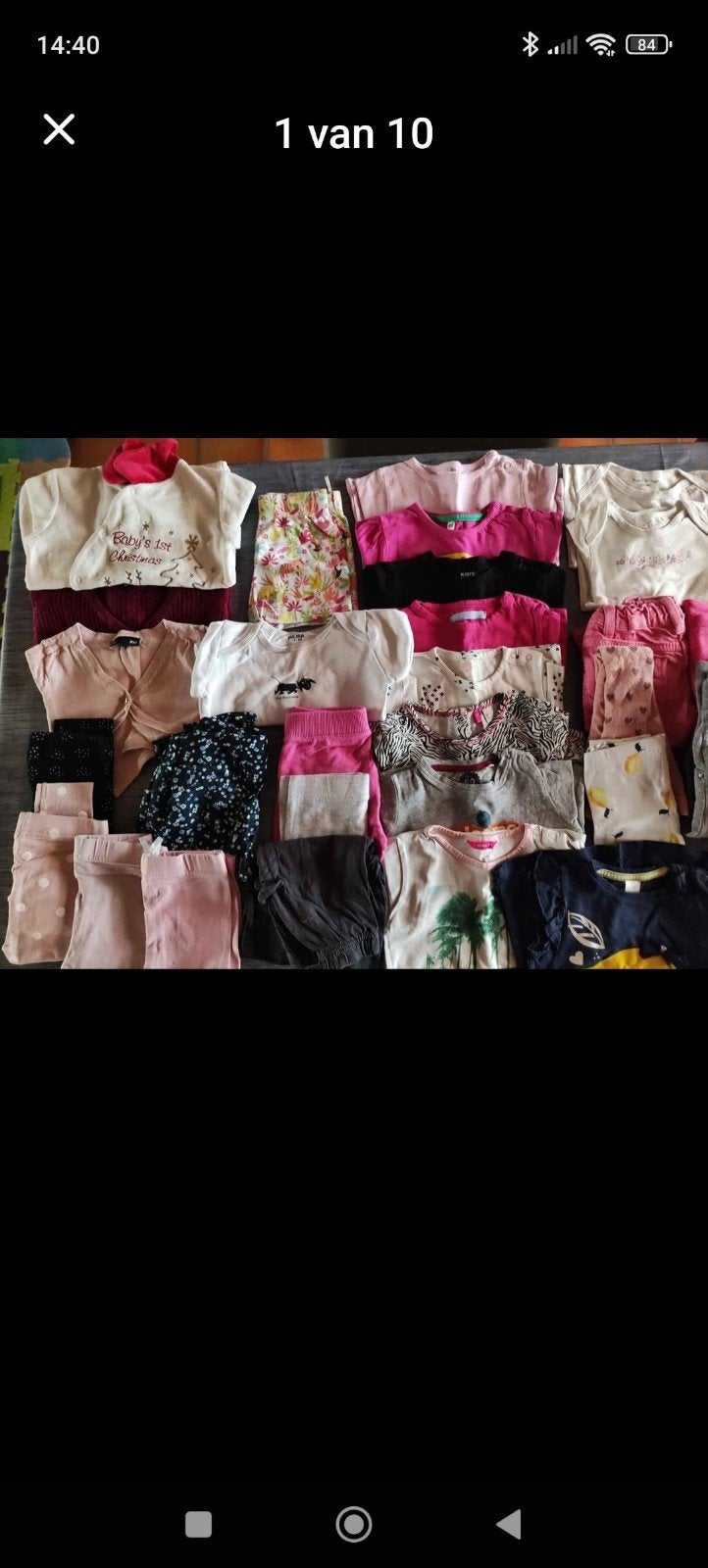 Pakket meisjes kleding - maat 80, Enfants & Bébés, Vêtements de bébé | Taille 80, Enlèvement, Comme neuf, Fille