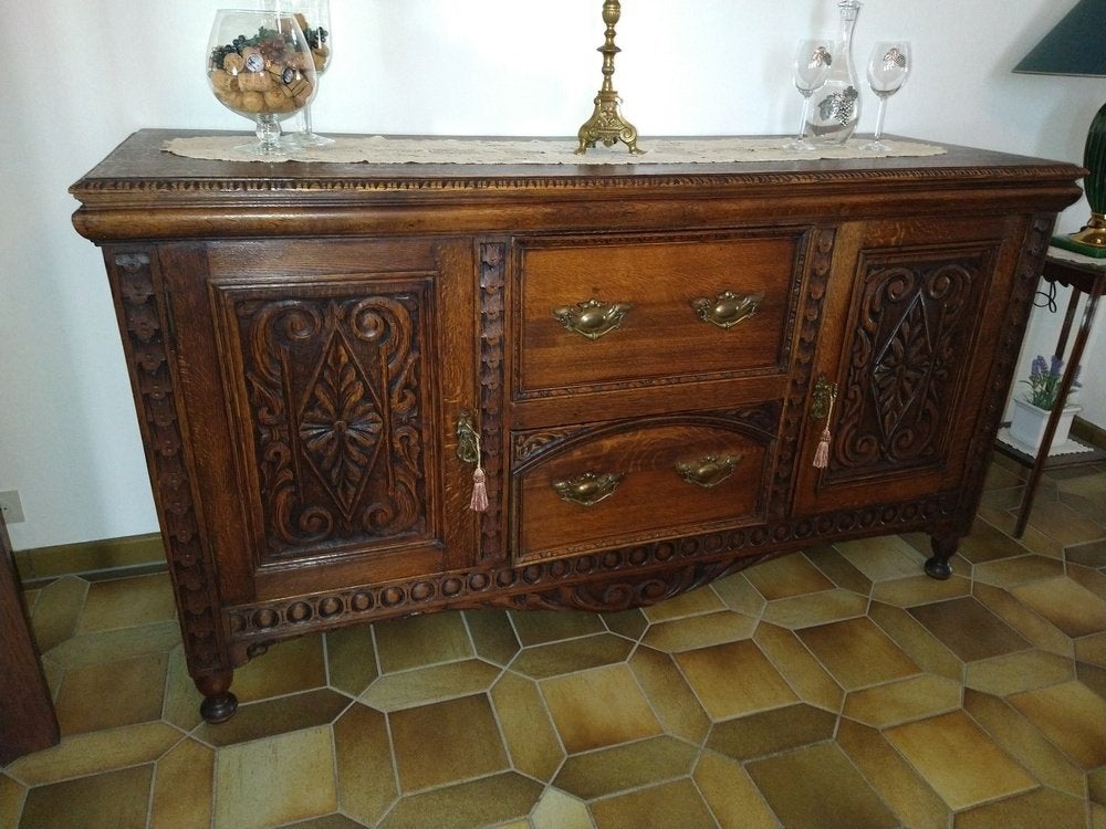 Antieke houten dressoir, Antiek en Kunst, Ophalen