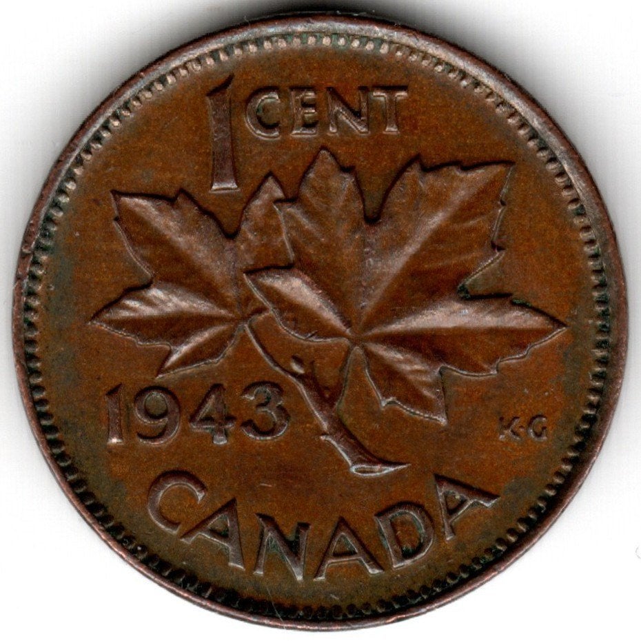 Canada : 1 Cent 1943 KM#32 Ref 16790, Ophalen of Verzenden, Noord-Amerika, Losse munt