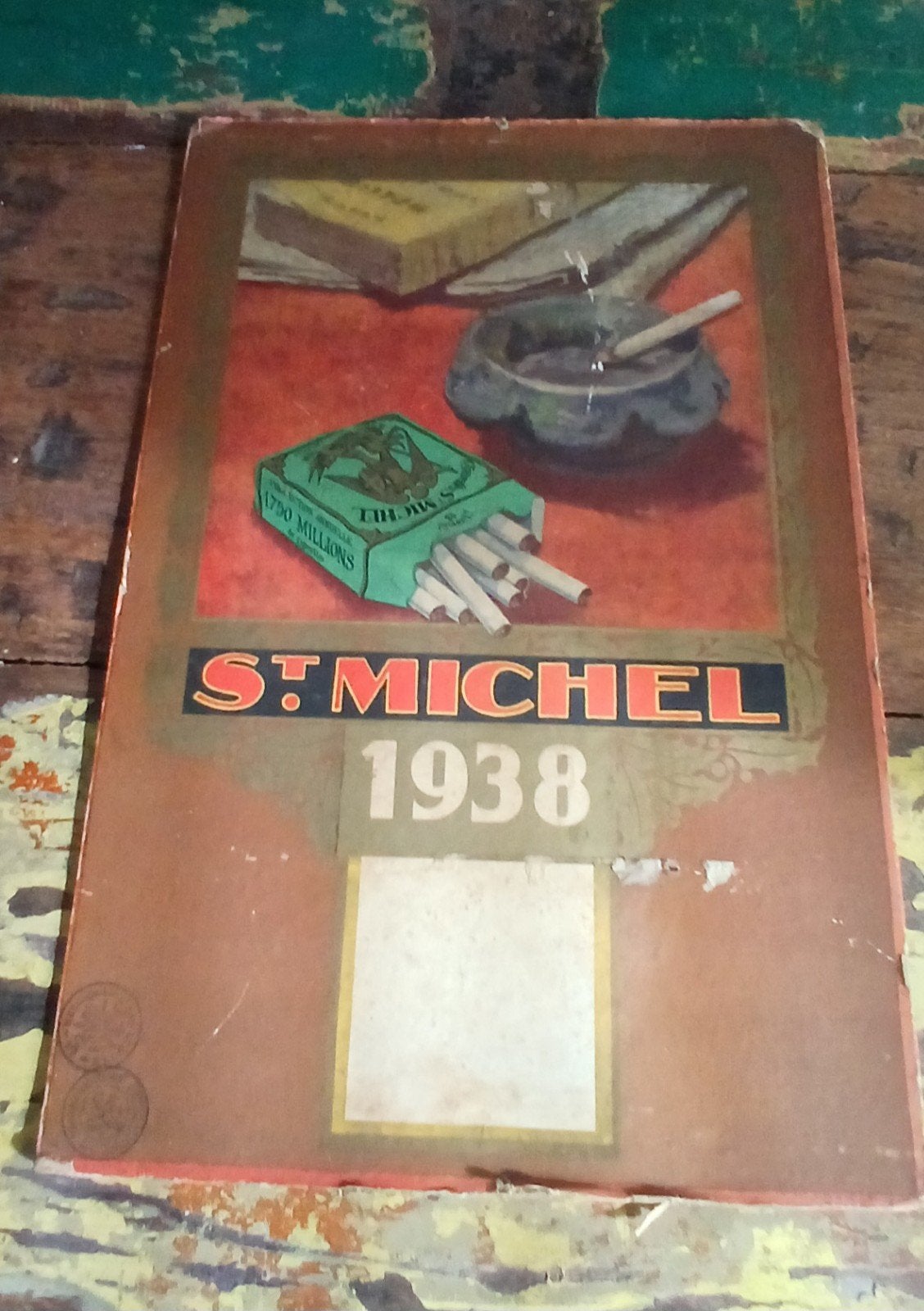 kartonnen reclamebord st michel 1938, Ophalen of Verzenden, Reclamebord
