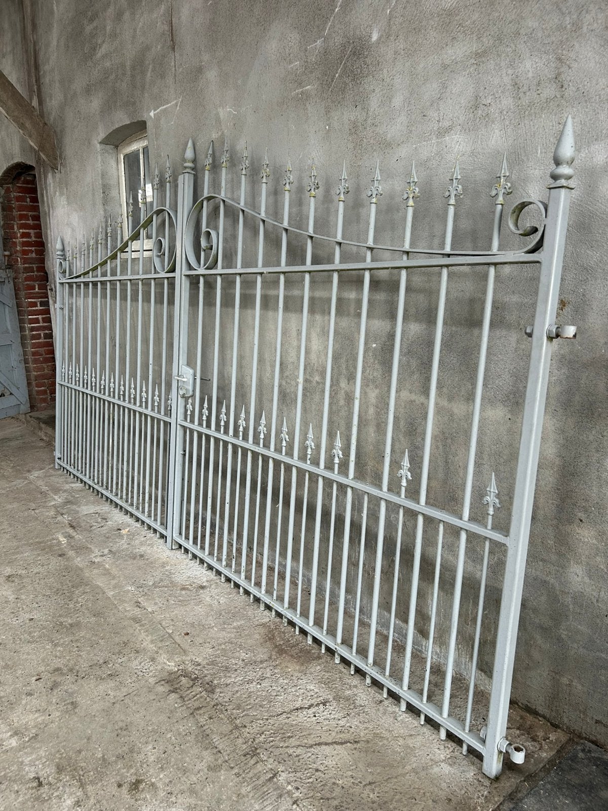 Grote metalen dubbele poort of hekken 4m, Ophalen, Gebruikt, IJzer, Tuinhek