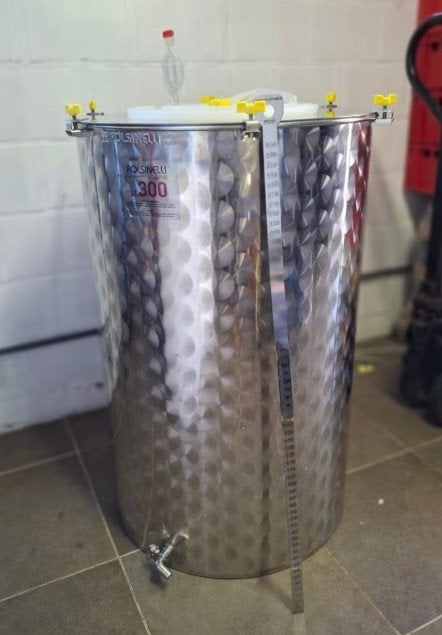 gistingsvat 300L inox, Ophalen, Gebruikt
