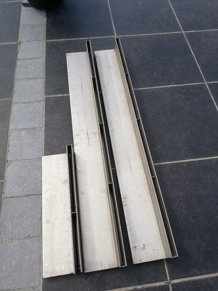 gouttières en acier inoxydable, gouttières tranchées,, Enlèvement, Comme neuf, Autres matériaux