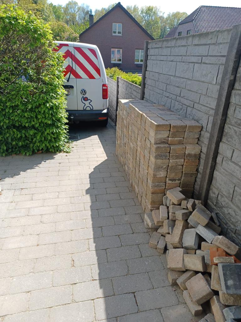 Tegels, Tuin en Terras, Tegels en Klinkers, Ophalen, Gebruikt, Klinkers, 10 m² of meer