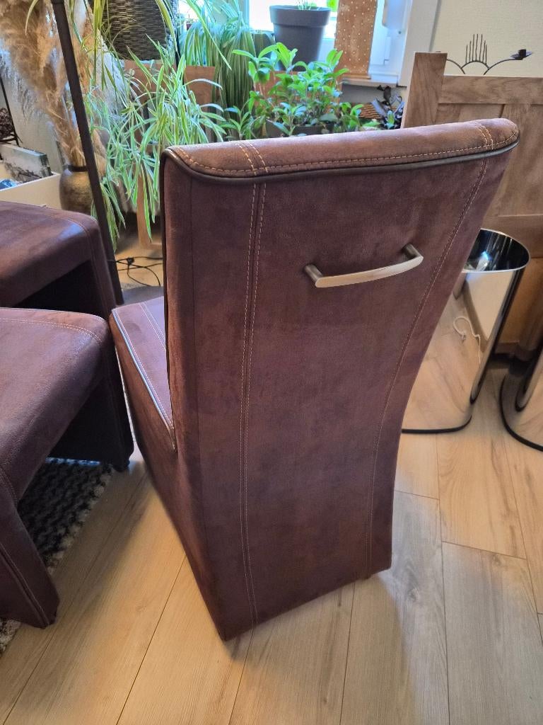 Belles chaises sur roulettes, Comme neuf, Brun, Enlèvement, Cinq, Six Chaises ou plus
