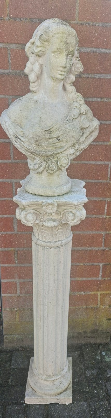 1.70m groot standbeeld in 2 stukken beton, Tuin en Terras, Ophalen, Beton