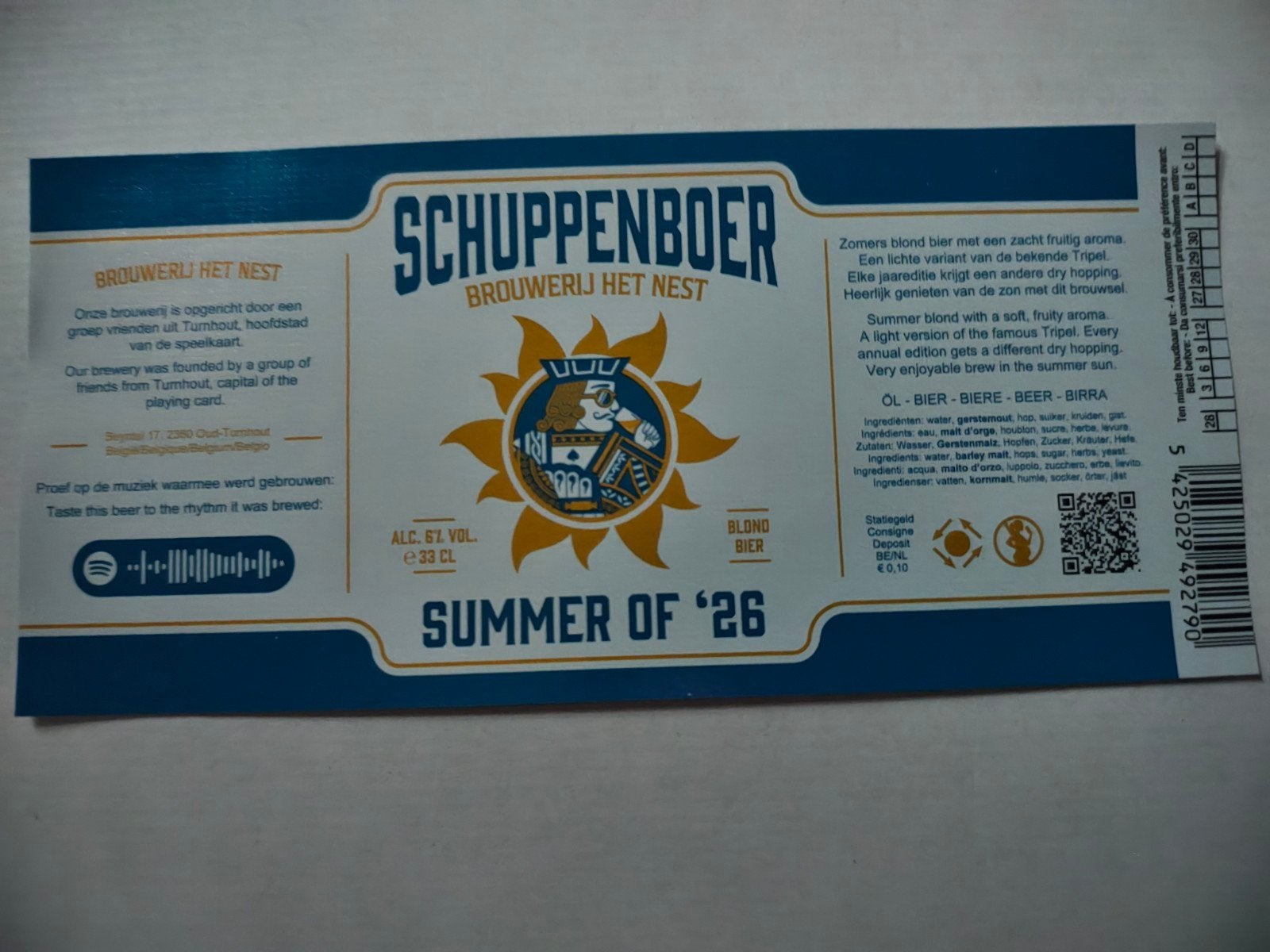 Bieretiket : Schuppenboer  SUMMER OF 26, Collections, Enlèvement ou Envoi, Neuf, Autres marques