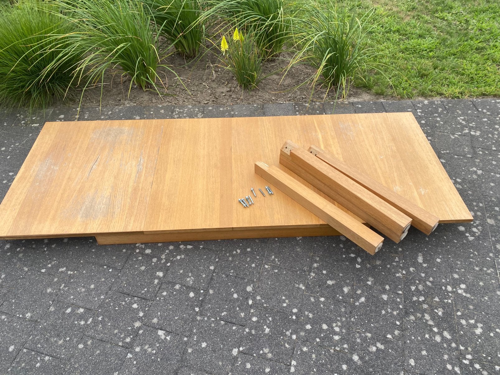 GRATIS tafel 140x84cm uitklapbaar 220x84cm, Huis en Inrichting, Ophalen, Gebruikt