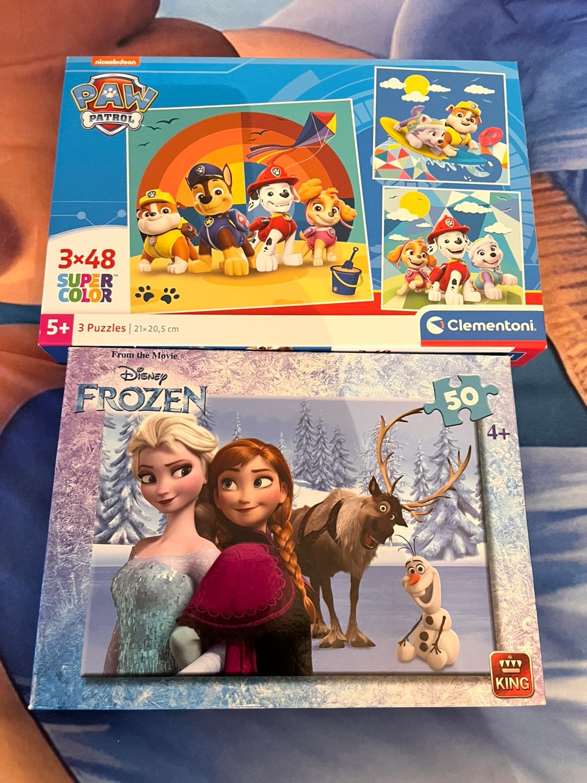 Puzzels Paw Patrol en Frozen, Ophalen, Zo goed als nieuw