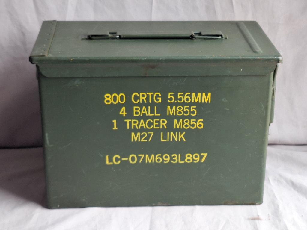 Grande caisse à munitions métallique S.C.F., Collections, Objets militaires | Général, Armée de terre, Enlèvement ou Envoi