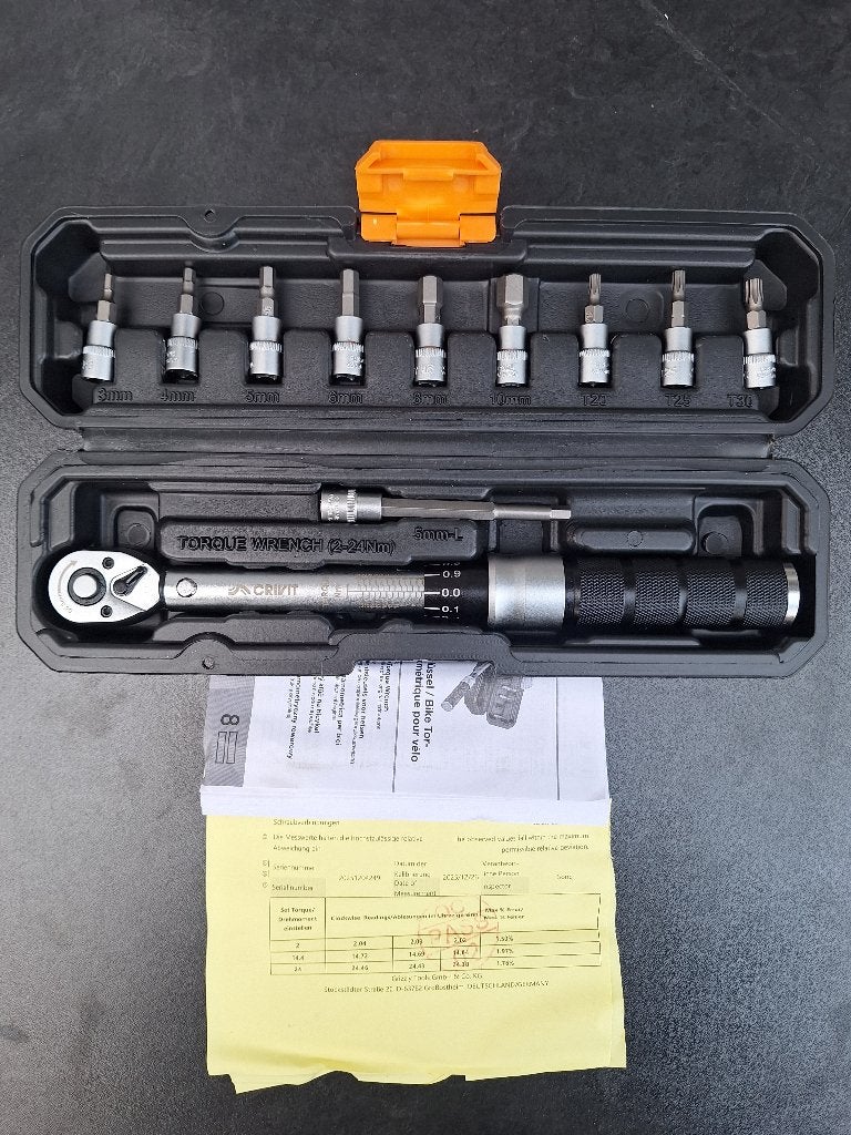 Momentsleutel met toebehoren voor fiets en auto (2tot 24Nm), Autos : Divers, Outils de voiture, Enlèvement, Neuf