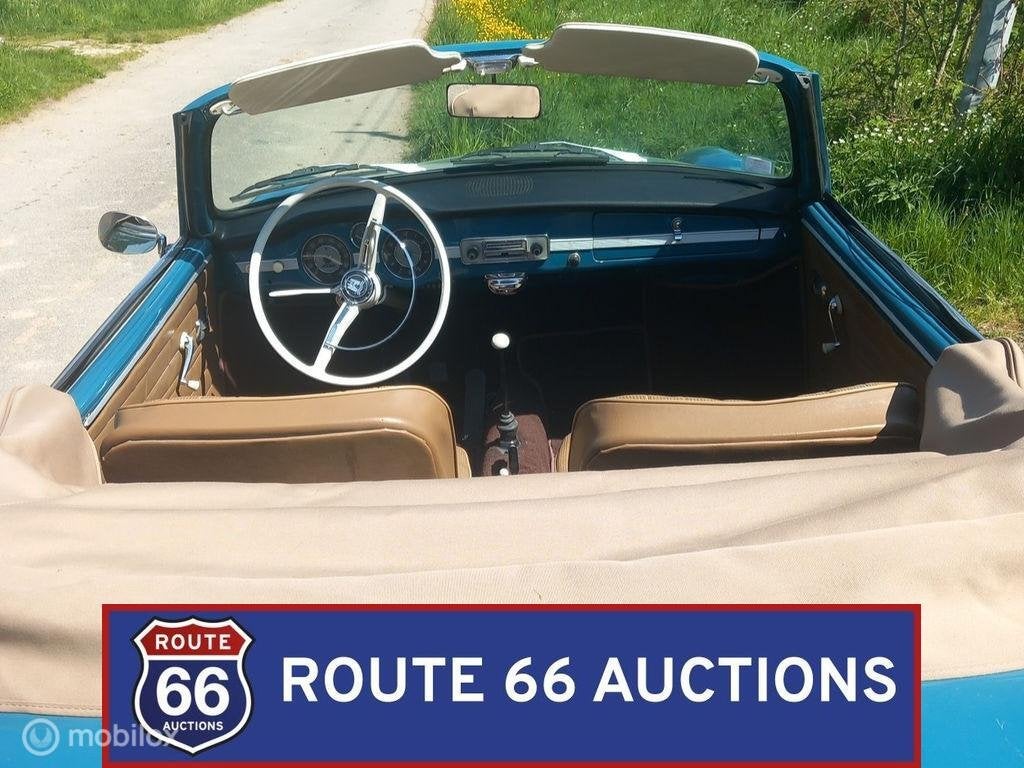 Volkswagen Karmann Ghia Cabriolet | 1966 | Route 66 Auctions, Auto's, Oldtimers, Volkswagen, Zwart, Bedrijf, Handgeschakeld
