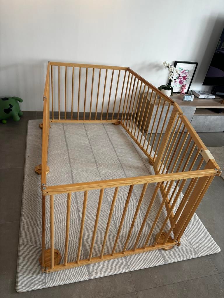 Houten grondpark, Kinderen en Baby's, Babyparken, Ophalen, Gebruikt, Rechthoekig