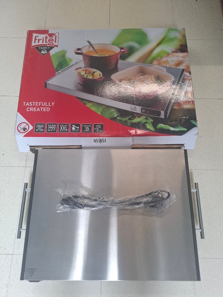 warmhoudplaat Fritel, Ophalen, Overige typen, Zilver, Zo goed als nieuw