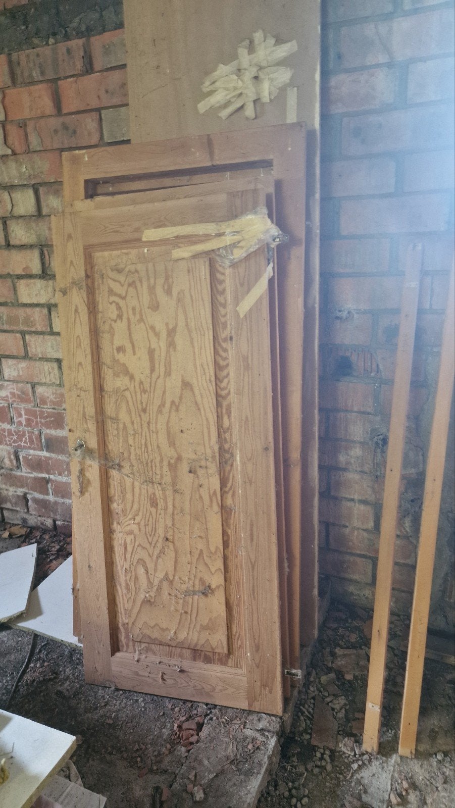 Pitch Pine deuren, Ophalen, Gebruikt, Hout