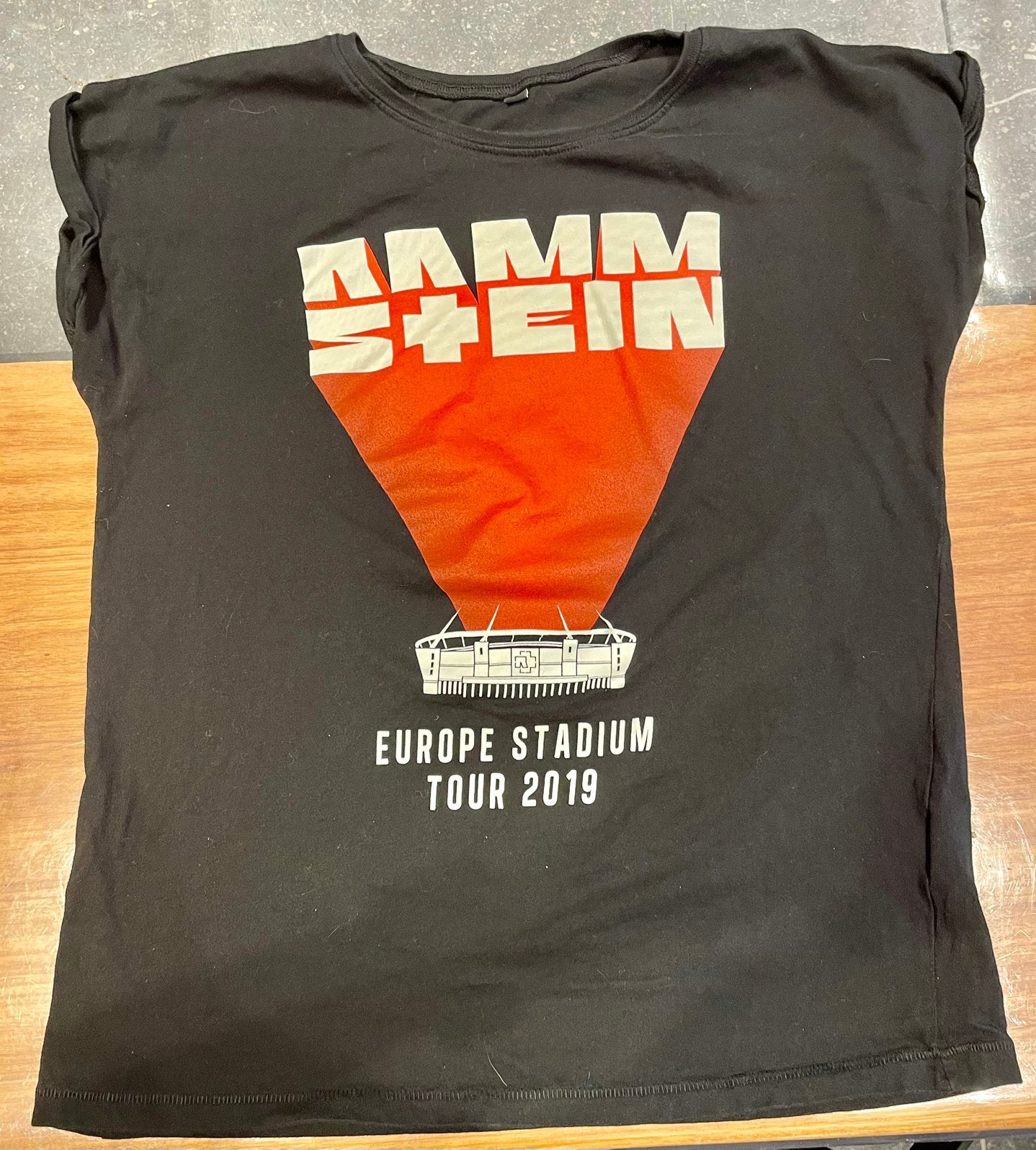 T-shirt Rammstein Stadium Tour pour femmes, taille S 2019, Manches courtes, Enlèvement ou Envoi, Taille 36 (S), Comme neuf