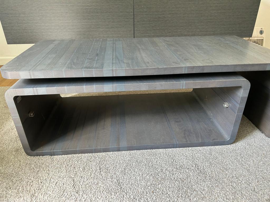 Salontafel LEOLUX in grijsbruin, Huis en Inrichting, Ophalen, Zo goed als nieuw