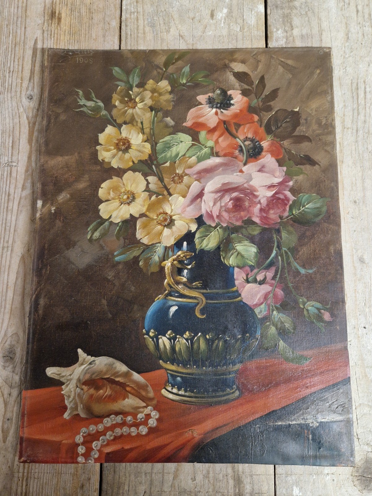 Olie op doek Gesigneerd P. Gilis, Enlèvement ou Envoi