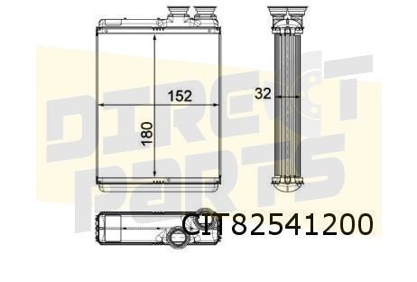 Radiateur de chauffage Renault Express OES 7701027078 RESTPA, Neuf, -, -, Envoi