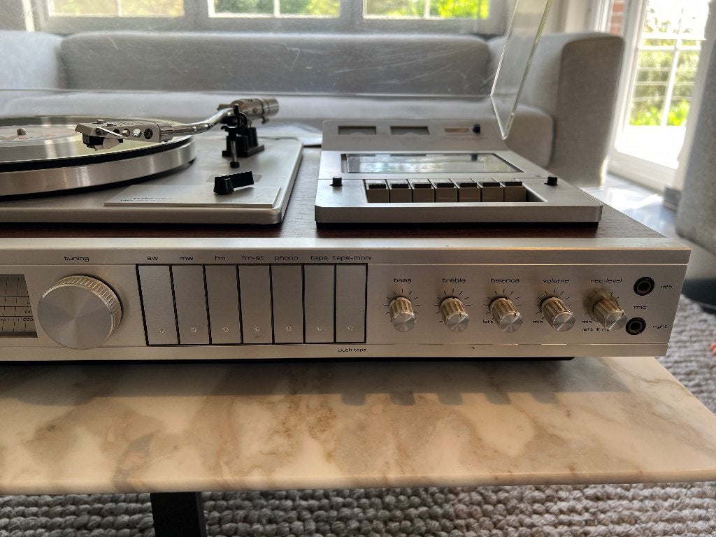 Platenspeler + cassette + radio Toshiba, Ophalen, Gebruikt, Platenspeler, Overige merken