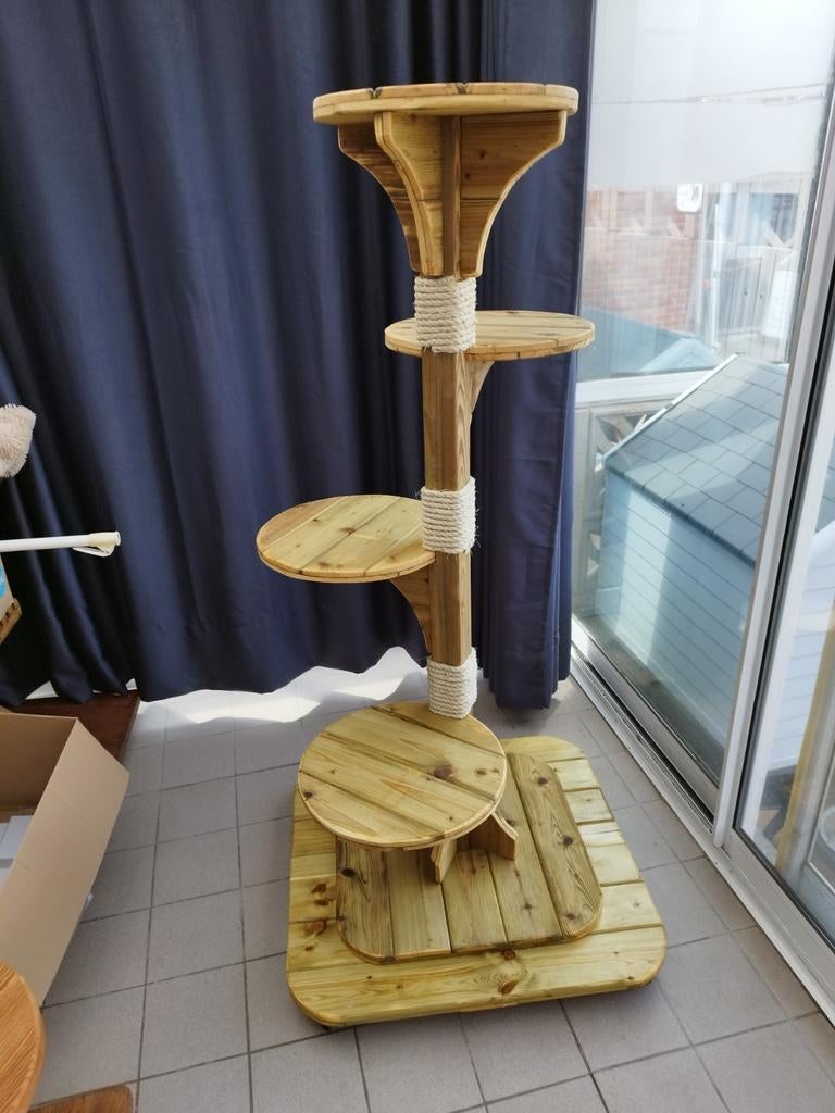 Krabpaal behandeld massief hout 1, 60 hoogte, Dieren en Toebehoren, Krabmeubelen, Ophalen, Krabpaal