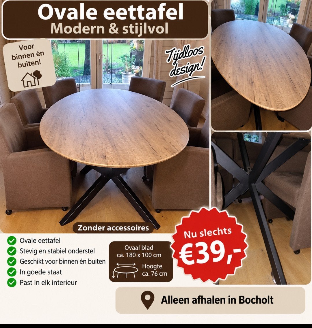 eetkamertafel, Ophalen