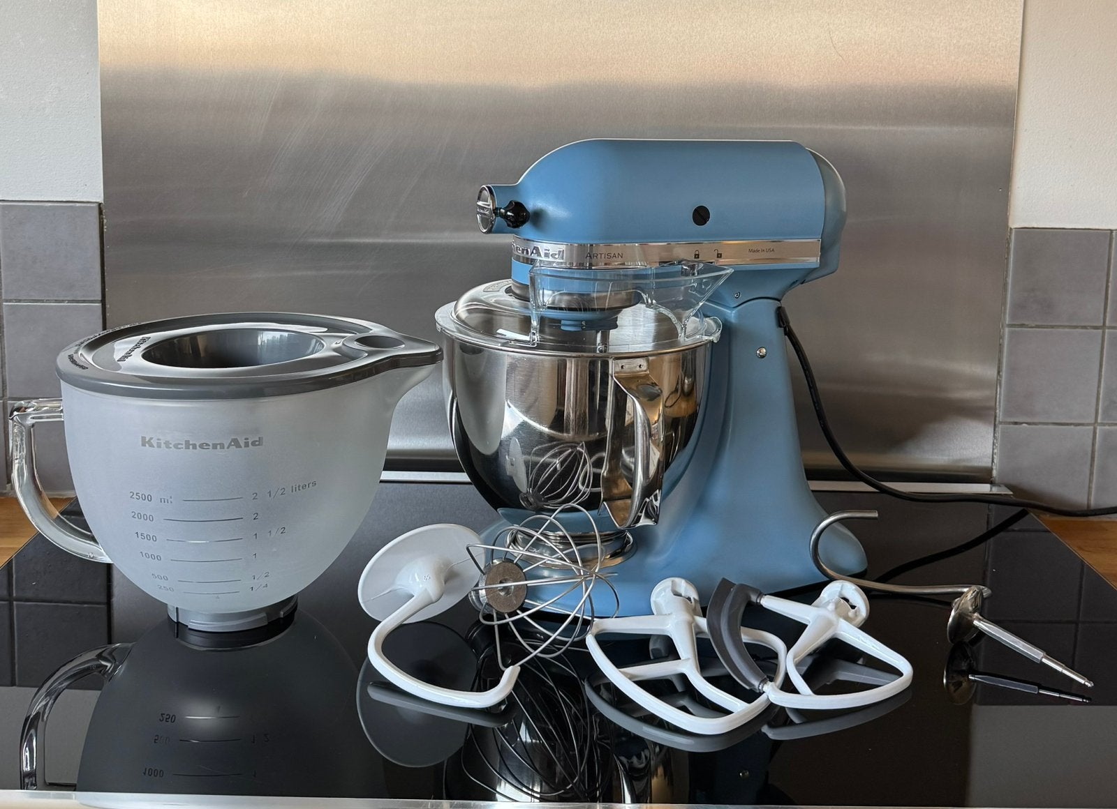KitchenAid Artisan keukenrobot + ijsbereider 1x gebruikt, Ophalen, Zo goed als nieuw