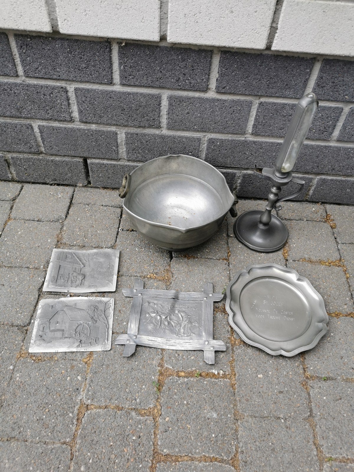 Tin 3,5 kg, Antiek en Kunst, Antiek | Tin, Ophalen of Verzenden