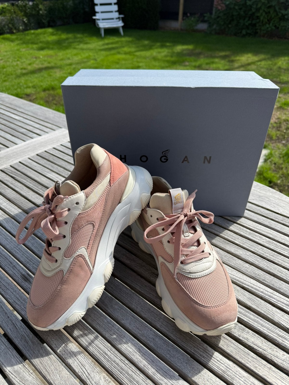 Hogan Hyperactive allacciato rose, Enlèvement ou Envoi, Rose, Sneakers et Baskets, Comme neuf