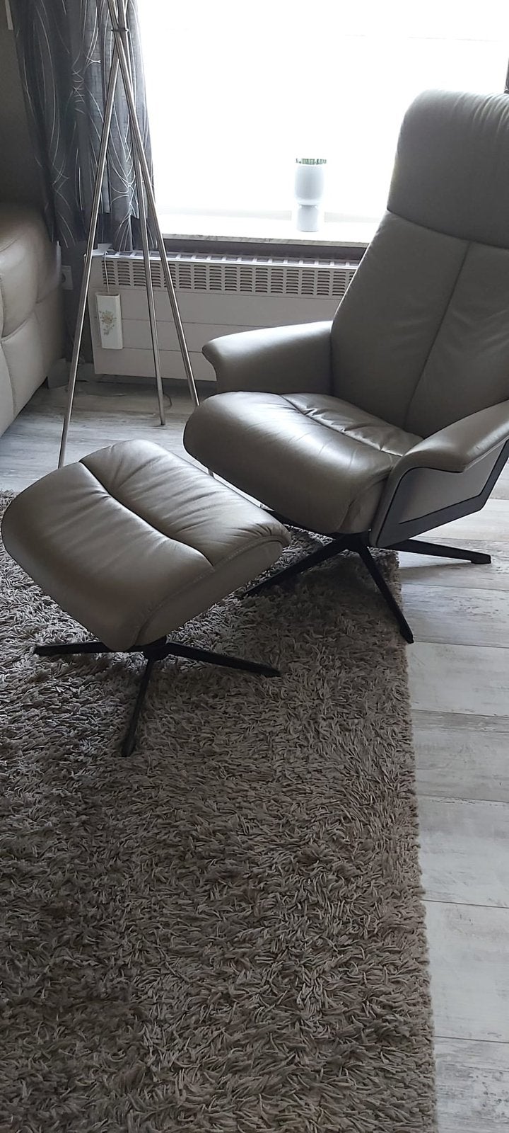 Leren fauteuil zeer mooie staat, Ophalen, Zo goed als nieuw, Leer