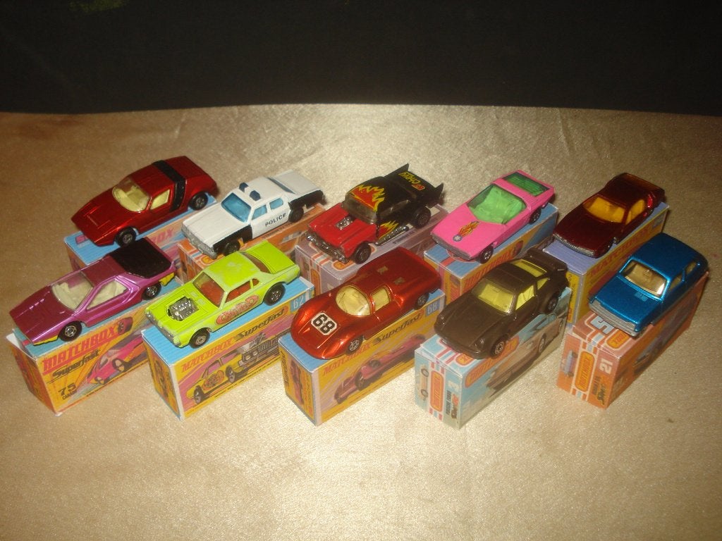 MATCHBOX Superfast Lot 17 de 10 Voitures + Boîtes Reproduite, Enlèvement ou Envoi, Comme neuf, Voiture