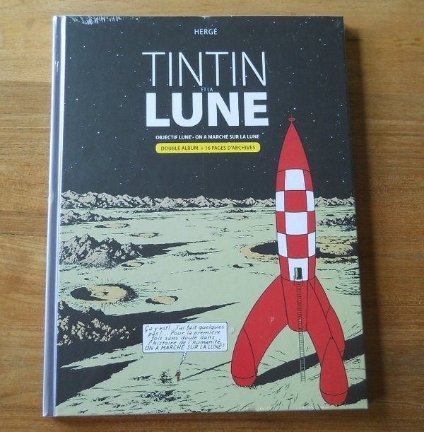 Tintin et la lune (double album + 16 pages d'archives), Livres, Enlèvement ou Envoi, Hergé.
