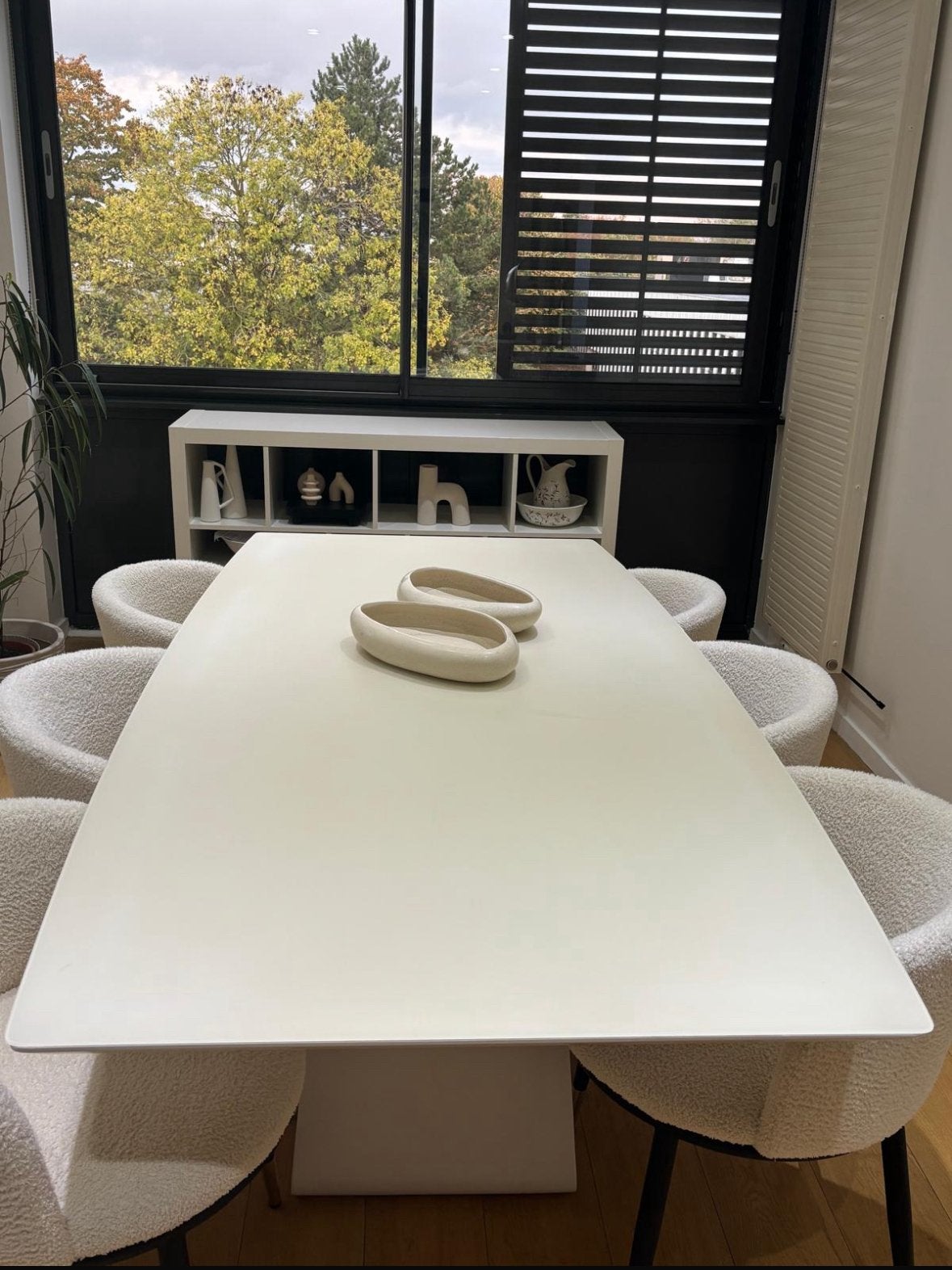 Moderne eettafel, Ophalen, Zo goed als nieuw, Glas